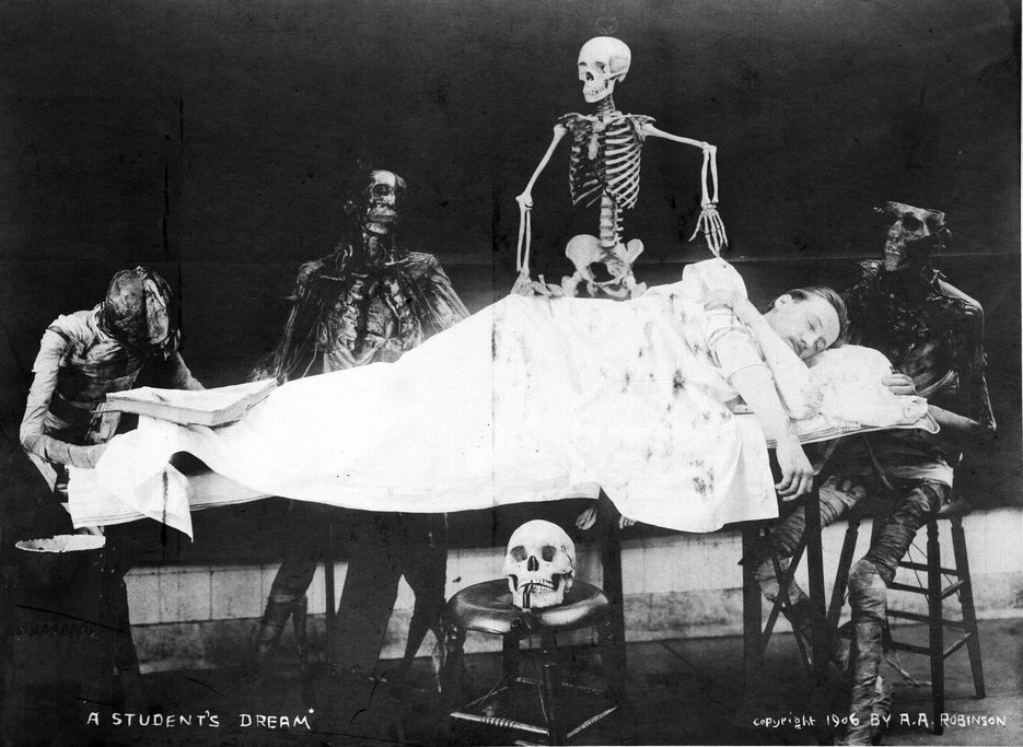 A.A. Robinson, ‘A Student’s Dream’, 1906 (foto bevindt zich voor zover bekend in het publieke domein; deze afdruk bevindt zich in het Boston Medical Library, the Francis A. Countway Library of Medicine)
