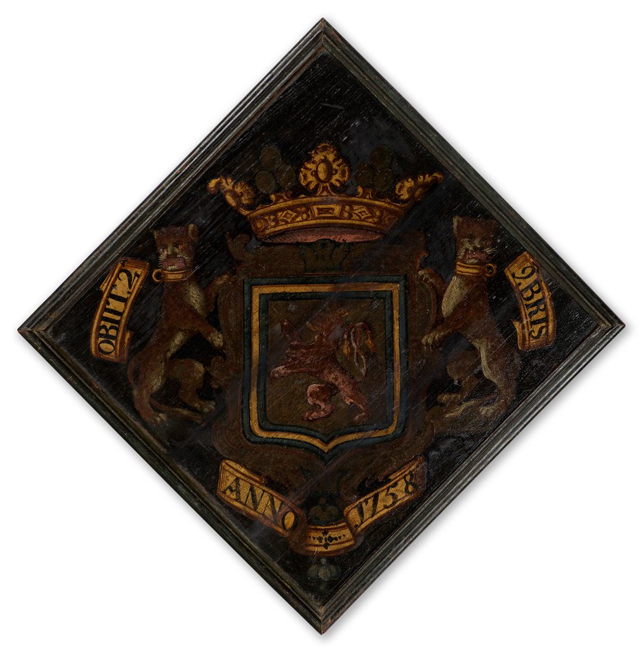 Rouwbord voor Charles-Louis Albert de Thiennes, 1758. Foto: Peter Lange